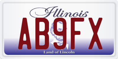 IL license plate AB9FX