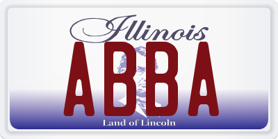 IL license plate ABBA