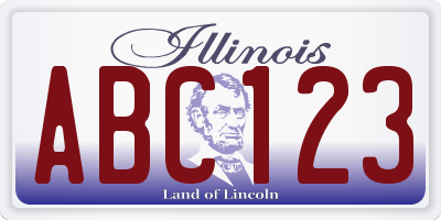 IL license plate ABC123