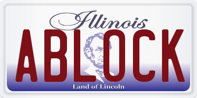 IL license plate ABLOCK