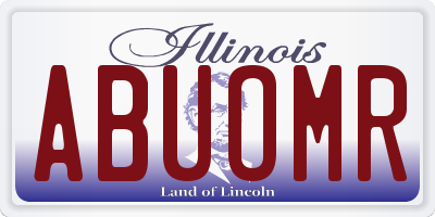 IL license plate ABUOMR