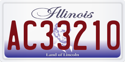 IL license plate AC33210