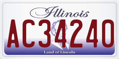 IL license plate AC34240