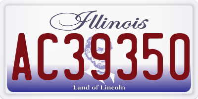 IL license plate AC39350