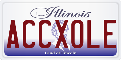 IL license plate ACCXOLE