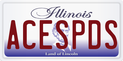 IL license plate ACESPDS