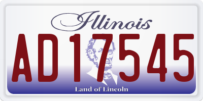 IL license plate AD17545