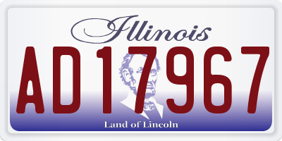 IL license plate AD17967