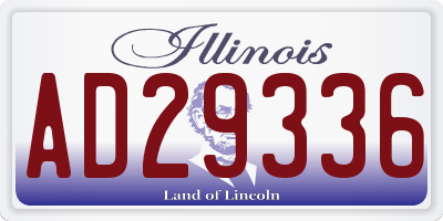 IL license plate AD29336