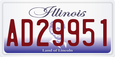 IL license plate AD29951