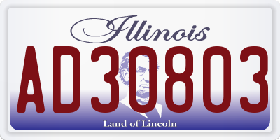 IL license plate AD30803