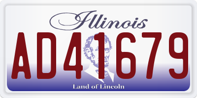 IL license plate AD41679