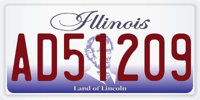 IL license plate AD51209