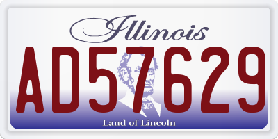 IL license plate AD57629