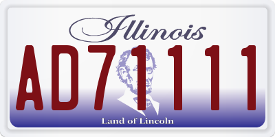 IL license plate AD71111