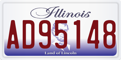 IL license plate AD95148