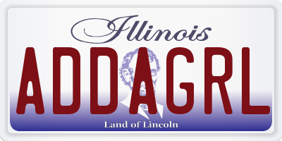 IL license plate ADDAGRL