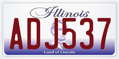 IL license plate ADJ537