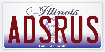 IL license plate ADSRUS