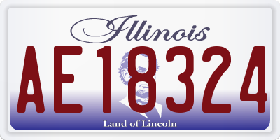 IL license plate AE18324