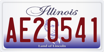 IL license plate AE20541