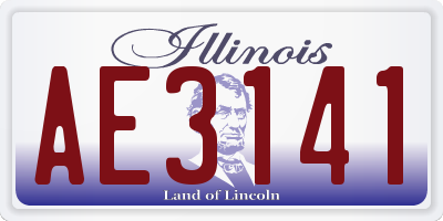 IL license plate AE3141