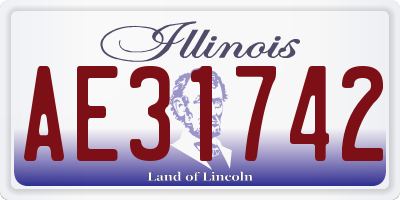 IL license plate AE31742