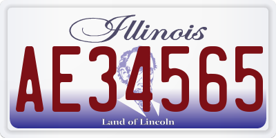 IL license plate AE34565