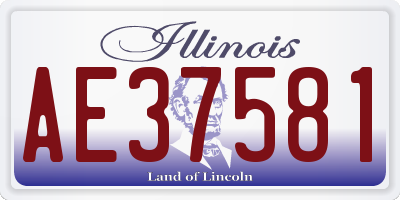 IL license plate AE37581