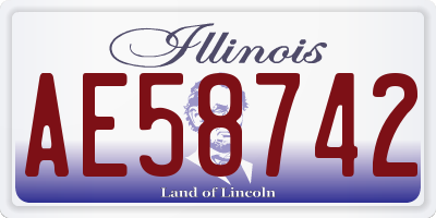 IL license plate AE58742