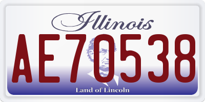 IL license plate AE70538