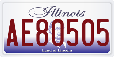 IL license plate AE80505