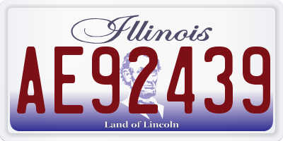 IL license plate AE92439