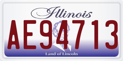 IL license plate AE94713