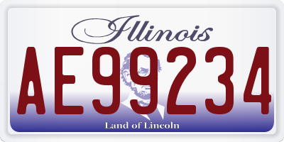 IL license plate AE99234