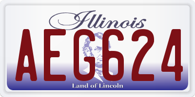 IL license plate AEG624