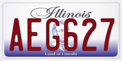 IL license plate AEG627