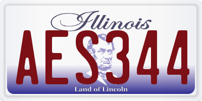 IL license plate AES344