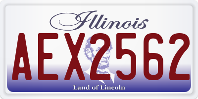 IL license plate AEX2562