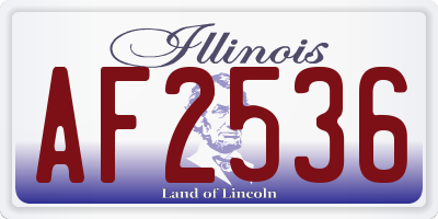 IL license plate AF2536