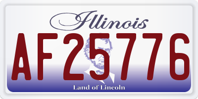 IL license plate AF25776