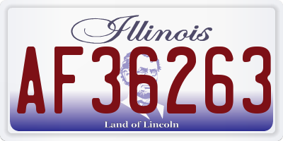 IL license plate AF36263