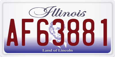 IL license plate AF63881