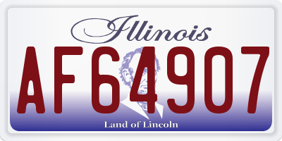 IL license plate AF64907