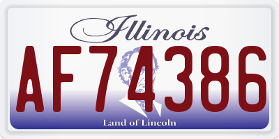 IL license plate AF74386