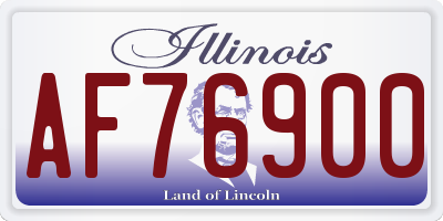 IL license plate AF76900