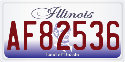 IL license plate AF82536