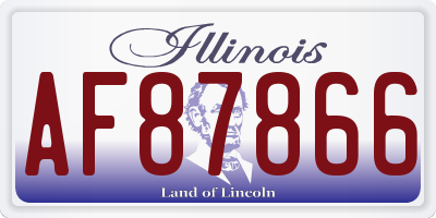 IL license plate AF87866