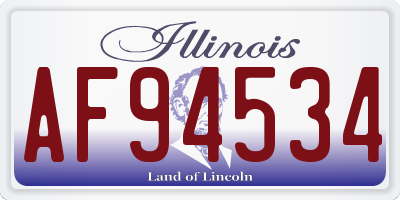 IL license plate AF94534