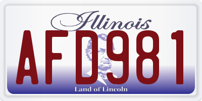 IL license plate AFD981